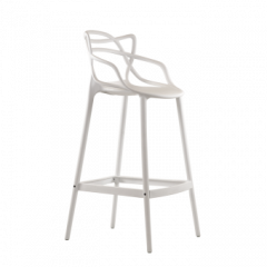 Барный стул Barneo N-235 Masters, белый, design Phillip Stark в Ялуторовске - yalutorovsk.mebel24.online | фото