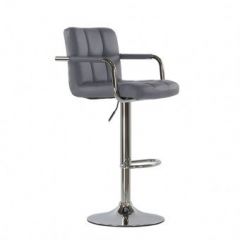 Барный стул Barneo N-69 Kruger Arm Серый в Ялуторовске - yalutorovsk.mebel24.online | фото 1