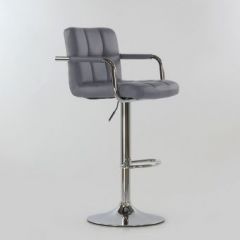 Барный стул Barneo N-69 Kruger Arm Серый в Ялуторовске - yalutorovsk.mebel24.online | фото 4