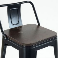 Барный стул N-238 Tolix Wood style Черный в Ялуторовске - yalutorovsk.mebel24.online | фото 3