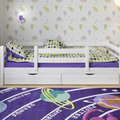 Детская кровать из массива березы Соня-5 (Белый/Лак) в Ялуторовске - yalutorovsk.mebel24.online | фото