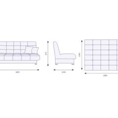 Диван Идальго Vital Blue в Ялуторовске - yalutorovsk.mebel24.online | фото 2