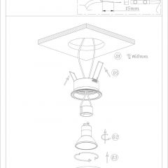 DK3012-AL Встраиваемый светильник влагозащ., IP 44, 50 Вт, GU10, серый, алюминий в Ялуторовске - yalutorovsk.mebel24.online | фото 7