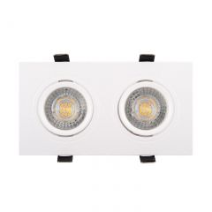 DK3022-WH Встраиваемый светильник, IP 20, 10 Вт, GU5.3, LED, белый, пластик в Ялуторовске - yalutorovsk.mebel24.online | фото