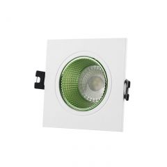 DK3071-WH+GR Встраиваемый светильник, IP 20, 10 Вт, GU5.3, LED, белый/зеленый, пластик в Ялуторовске - yalutorovsk.mebel24.online | фото