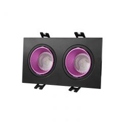 DK3072-BK+PI Встраиваемый светильник, IP 20, 10 Вт, GU5.3, LED, черный/розовый, пластик в Ялуторовске - yalutorovsk.mebel24.online | фото
