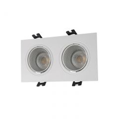 DK3072-WH+CH Встраиваемый светильник, IP 20, 10 Вт, GU5.3, LED, белый/хром, пластик в Ялуторовске - yalutorovsk.mebel24.online | фото 2