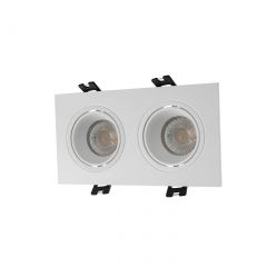 DK3072-WH Встраиваемый светильник, IP 20, 10 Вт, GU5.3, LED, белый/белый, пластик в Ялуторовске - yalutorovsk.mebel24.online | фото