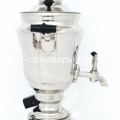 Электрический самовар из латуни никелированный на 1,5 литра форма "Тюльпан" с защитой от выкипания в Ялуторовске - yalutorovsk.mebel24.online | фото 3