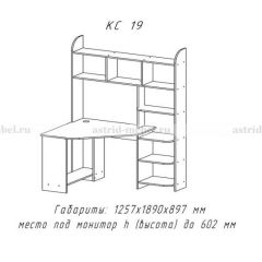Компьютерный стол №19 (Анкор темный) в Ялуторовске - yalutorovsk.mebel24.online | фото 3