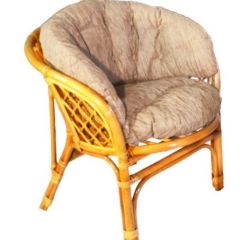 Кресло Багама, подушки светлые полные шенил (Мёд) в Ялуторовске - yalutorovsk.mebel24.online | фото 1