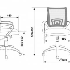 Кресло Бюрократ CH-695N/BL/TW-11 синий TW-05 черный TW-11 в Ялуторовске - yalutorovsk.mebel24.online | фото 4