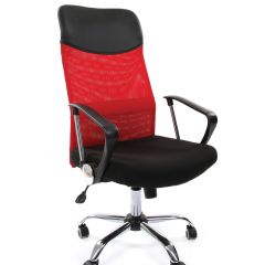 Кресло для руководителя CHAIRMAN 610 N (15-21 черный/сетка красный) в Ялуторовске - yalutorovsk.mebel24.online | фото
