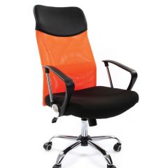 Кресло для руководителя CHAIRMAN 610 N (15-21 черный/сетка оранжевый) в Ялуторовске - yalutorovsk.mebel24.online | фото