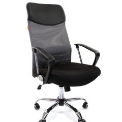 Кресло для руководителя CHAIRMAN 610 N(15-21 черный/сетка серый) в Ялуторовске - yalutorovsk.mebel24.online | фото