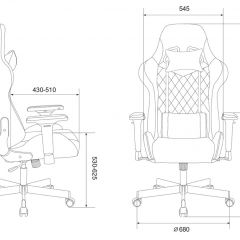 Кресло игровое Бюрократ VIKING 7 KNIGHT BR FABRIC коричневый/бежевый в Ялуторовске - yalutorovsk.mebel24.online | фото 4