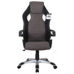 Кресло компьютерное BRABIX Techno GM-002 (ткань) черное/серое, вставки белые (531815) в Ялуторовске - yalutorovsk.mebel24.online | фото 3