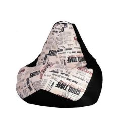 Кресло-мешок XL Газета-Black в Ялуторовске - yalutorovsk.mebel24.online | фото 1
