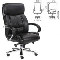 Кресло офисное BRABIX "Direct EX-580" (хром/рециклированная кожа/черное) 531824 в Ялуторовске - yalutorovsk.mebel24.online | фото