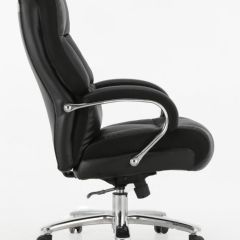 Кресло офисное BRABIX PREMIUM "Bomer HD-007" (рециклированная кожа, хром, черное) 531939 в Ялуторовске - yalutorovsk.mebel24.online | фото 3