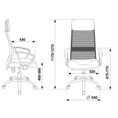 Кресло руководителя Бюрократ KB-6N/SL/B/TW-11 черный в Ялуторовске - yalutorovsk.mebel24.online | фото 4