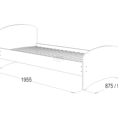 Кровать-4 одинарная (900*1900) в Ялуторовске - yalutorovsk.mebel24.online | фото 2
