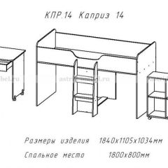 КАПРИЗ-14 Кровать 800 двухъярусная без рисунка в Ялуторовске - yalutorovsk.mebel24.online | фото 2