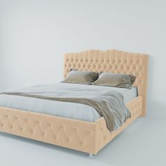 Кровать Нягань с ПМ 1600 (экокожа бежевая) в Ялуторовске - yalutorovsk.mebel24.online | фото 2