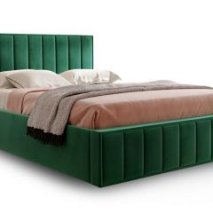 Кровать "Вена" 1400 СТАНДАРТ Вариант 1 Мора зеленый + бельевой ящик с кроватным основанием и подъемным механизмом в Ялуторовске - yalutorovsk.mebel24.online | фото