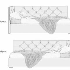 Кровать угловая Мия интерьерная +основание (80х200) в Ялуторовске - yalutorovsk.mebel24.online | фото 2