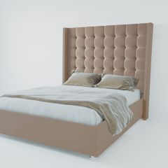 Кровать Венеция ЛЮКС с ПМ 2000 (велюр серый) в Ялуторовске - yalutorovsk.mebel24.online | фото 2