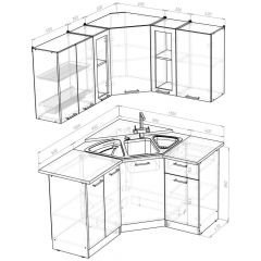 Кухонный гарнитур Лариса оптима 2 1500х1300 мм в Ялуторовске - yalutorovsk.mebel24.online | фото 2