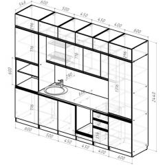 Кухонный гарнитур Ноктюрн люкс 3000 мм в Ялуторовске - yalutorovsk.mebel24.online | фото 2