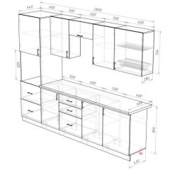 Кухонный гарнитур Прованс (2.8 м) с карнизом в Ялуторовске - yalutorovsk.mebel24.online | фото 3