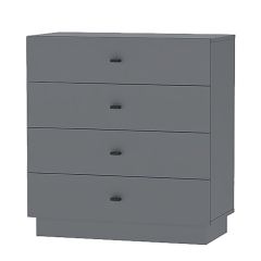 Квадро К-1 Комод 4ящ. (ЛДСП Графит) в Ялуторовске - yalutorovsk.mebel24.online | фото