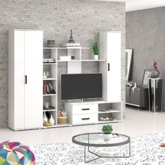 Шкаф Торонто (Белый текстурный) в Ялуторовске - yalutorovsk.mebel24.online | фото 2