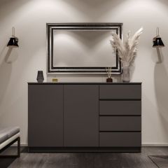 МОРИ МК 1600.1 Комод (графит) в Ялуторовске - yalutorovsk.mebel24.online | фото 1