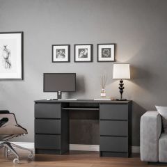 МОРИ МС-2 Стол 6 ящиков (графит) в Ялуторовске - yalutorovsk.mebel24.online | фото