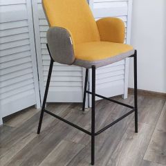 Полубарный стул NYX (H=65cm) VF106 желтый / VF120 серый М-City в Ялуторовске - yalutorovsk.mebel24.online | фото 2
