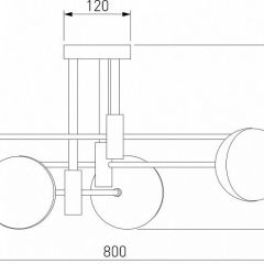 Потолочная люстра Eurosvet Nuvola 70129/6 латунь в Ялуторовске - yalutorovsk.mebel24.online | фото 4