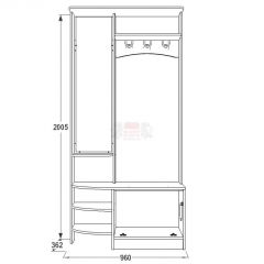 Прихожая Саша - 13 в Ялуторовске - yalutorovsk.mebel24.online | фото 2