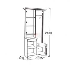 Прихожая Саша - 15 в Ялуторовске - yalutorovsk.mebel24.online | фото 2