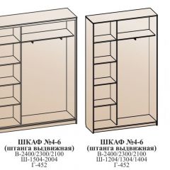 Шкаф №4 1.5-2 Оптима 2400х1504х452 (фасад 2 ЛДСП) в Ялуторовске - yalutorovsk.mebel24.online | фото 6