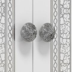 Шкаф 4-х дверный с зеркалами (12.244) Грация (белый/серебро) в Ялуторовске - yalutorovsk.mebel24.online | фото 2