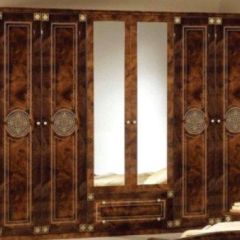 Шкаф 6-и дверный с зеркалами (02.146) Рома (орех) в Ялуторовске - yalutorovsk.mebel24.online | фото 1