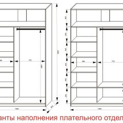 Шкаф-купе 1400 серии SOFT D6+D4+B2+PL2 (2 ящика+1штанга+1 полка) профиль «Капучино» в Ялуторовске - yalutorovsk.mebel24.online | фото 8