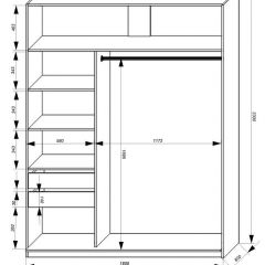 Шкаф-купе 1800 серии SOFT D1+D3+B2+PL1 (2 ящика+1штанга) профиль «Графит» в Ялуторовске - yalutorovsk.mebel24.online | фото 3