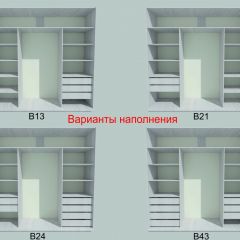 Шкаф-купе 1950 серии SILVER S3+S1+S3Z B22+PL2 (по 2 ящика лев/прав+1штанга+1 полка) профиль «Серебро» в Ялуторовске - yalutorovsk.mebel24.online | фото 5