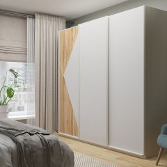 Шкаф-купе 2400 серии SOFT D7+D3+D3+B22+PL4 (по 2 ящика лев/прав+2штанги) профиль «Капучино» в Ялуторовске - yalutorovsk.mebel24.online | фото