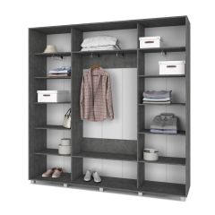 МАРТИН Шкаф-купе Камень темный (2200*450) М421 в Ялуторовске - yalutorovsk.mebel24.online | фото 2